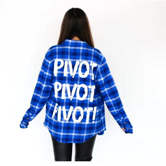 NWOT Cakeworthy x Friends Ross Long Sleeve Flannel Plaid Shirt Women S/P - Picture 6 of 6